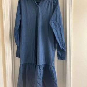 ZARA Navy Blue Maxi / Midi One Tier Size:S